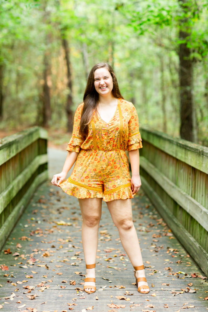 Yellow-Floral-Romper-Fall-Brown-Heel-Sandals-Florida