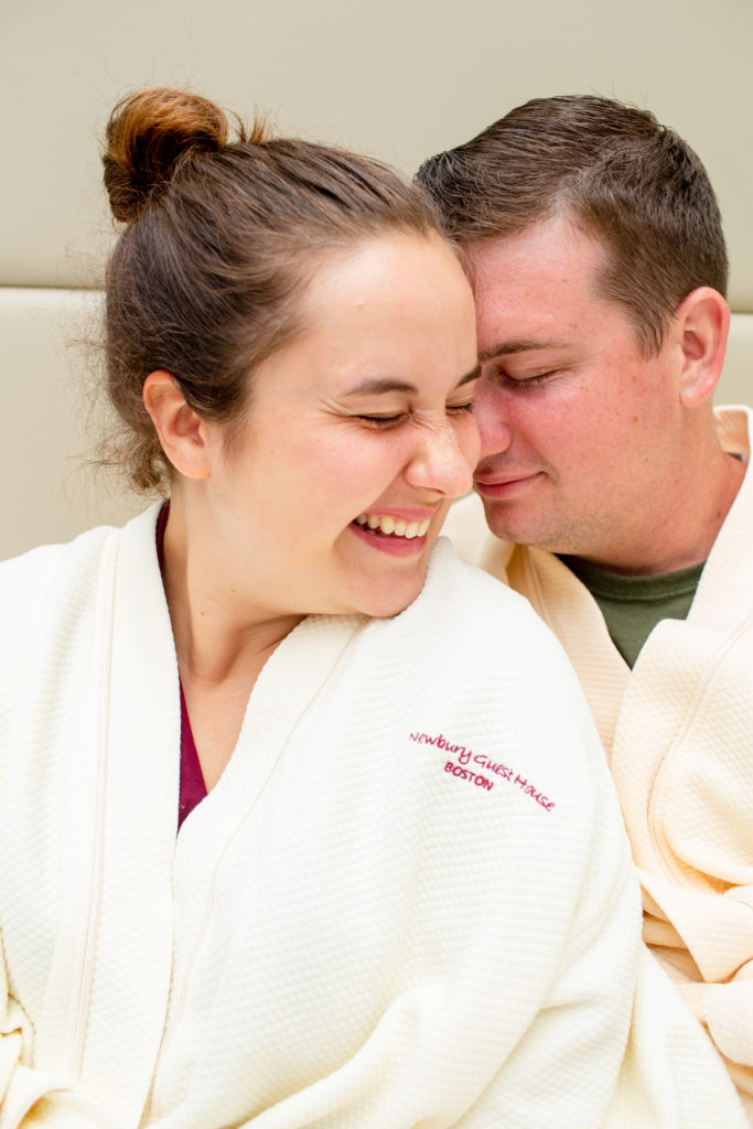 Newbury-Guest-House-Couple-Wearing-Embroidered-Robes-In-Boutique-Hotel-Boston