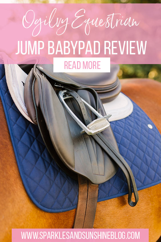 ogilvy equestrian jump babypad review sparkles and sunshine blog english saddle pad