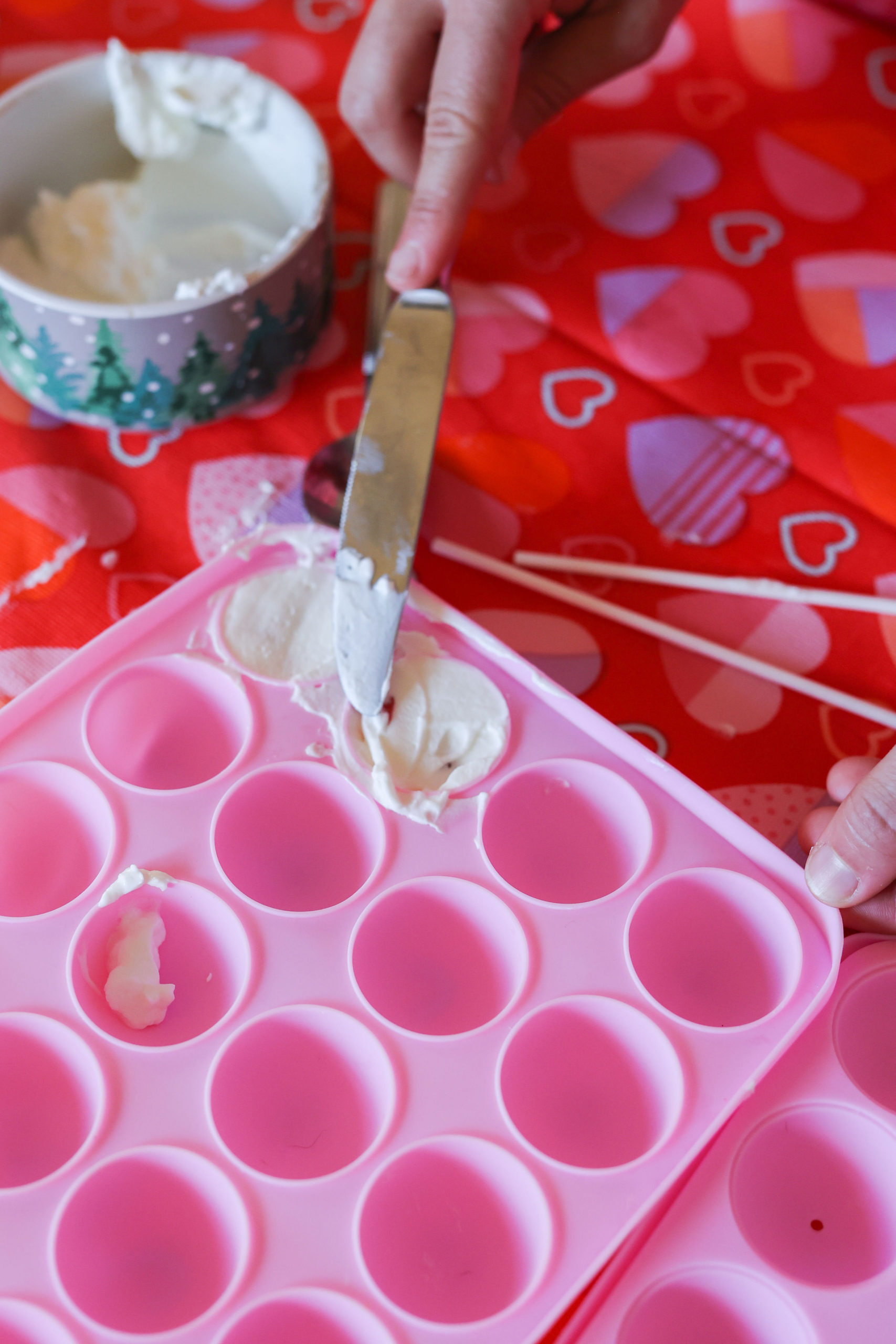Valentine’s Day Dog Treat Frozen Dog Cake Pops