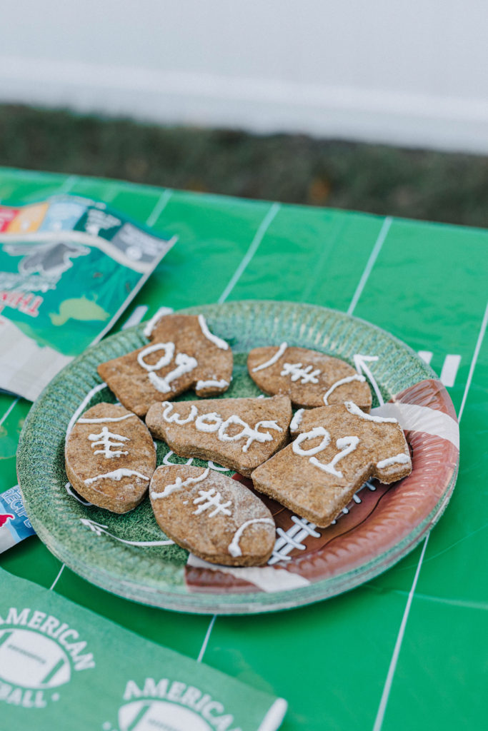 peanut butter football dog treats sparkles and sunshine blog