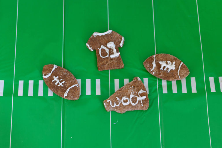 Homemade Peanut Butter Football Cookies For Dogs