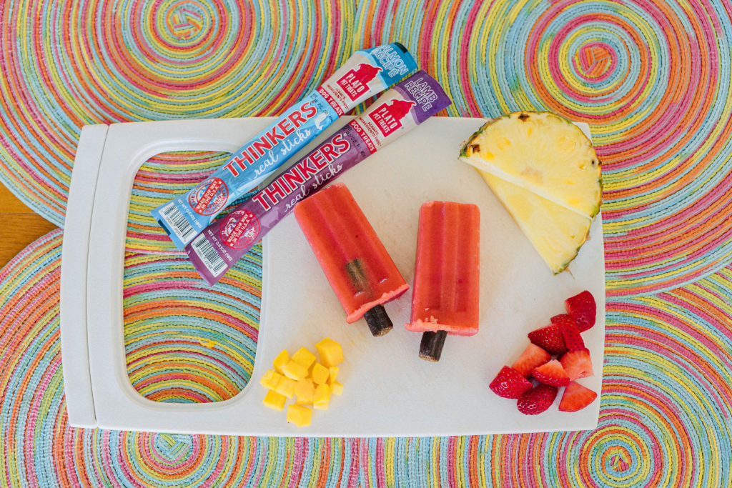 This super easy dog popsicle recipe is made using ingredients from Tra