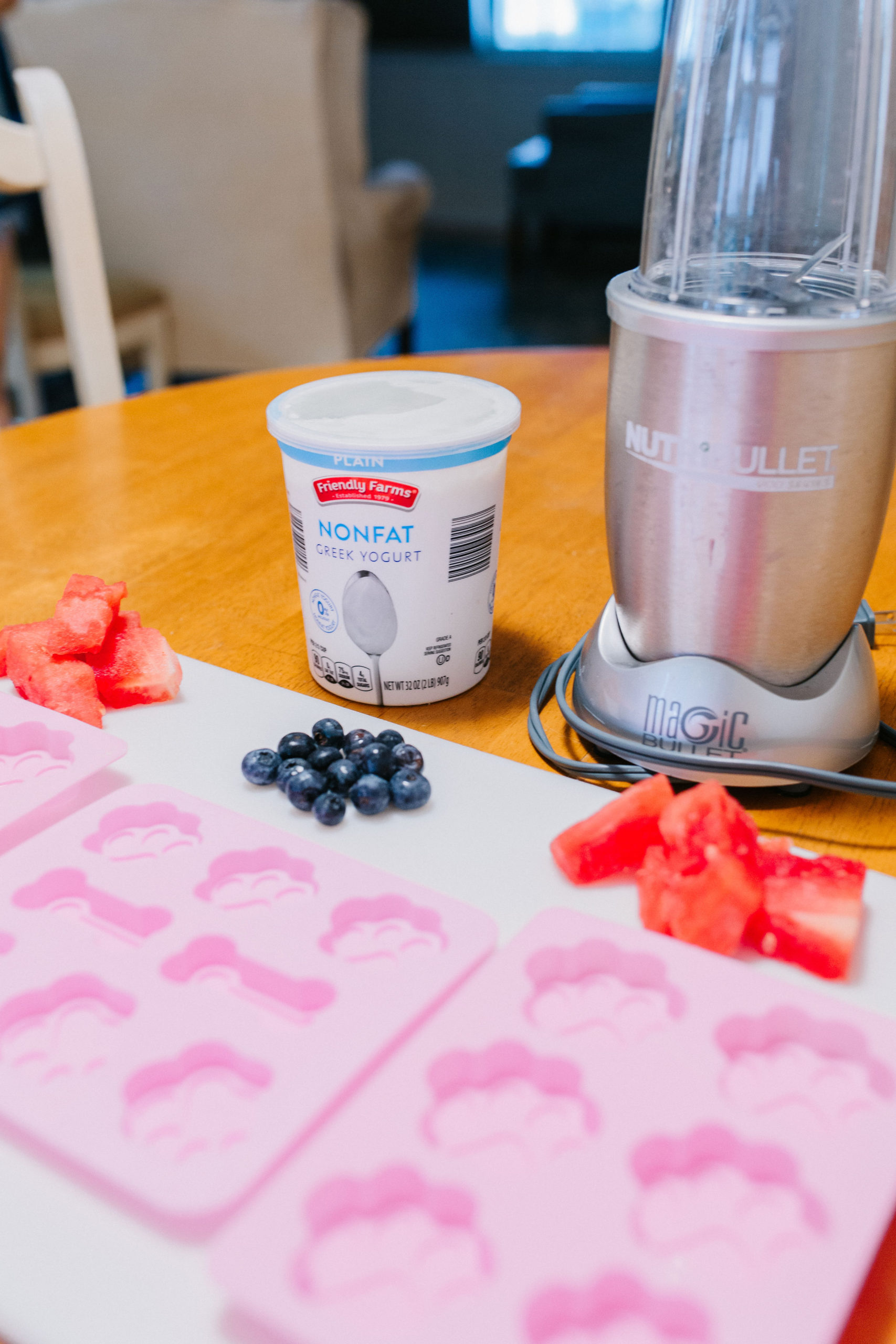 Frozen Watermelon Yogurt Blueberry Dog Treat Sparkles and Sunshine Blog