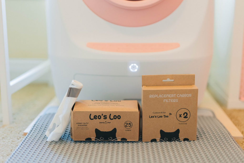Smarty Pear Leo’s Loo Too starter bundle with litter mat sparkles and sunshine blog