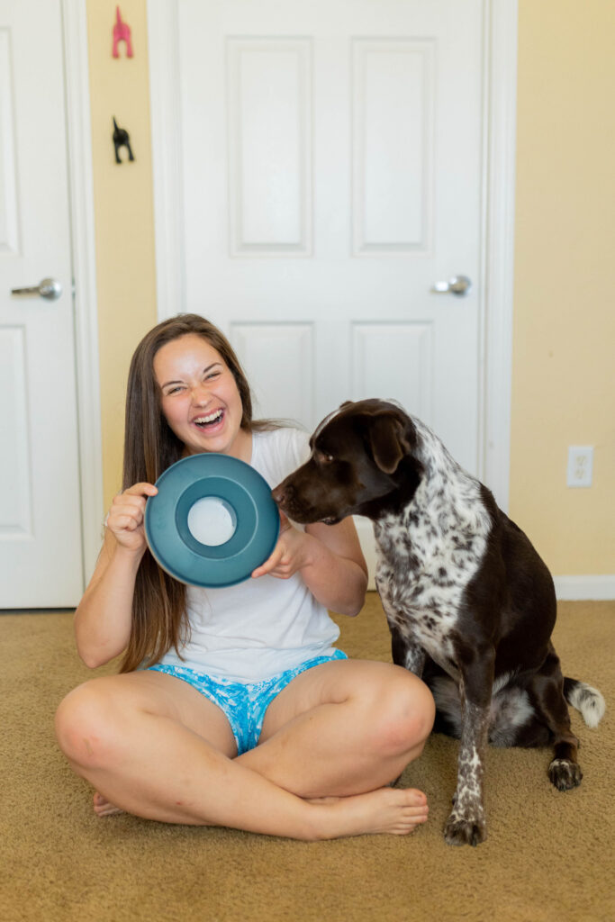 Bowls to help your dog eat slower TRIXIE slow feeding rocking bowl sparkles and sunshine blog