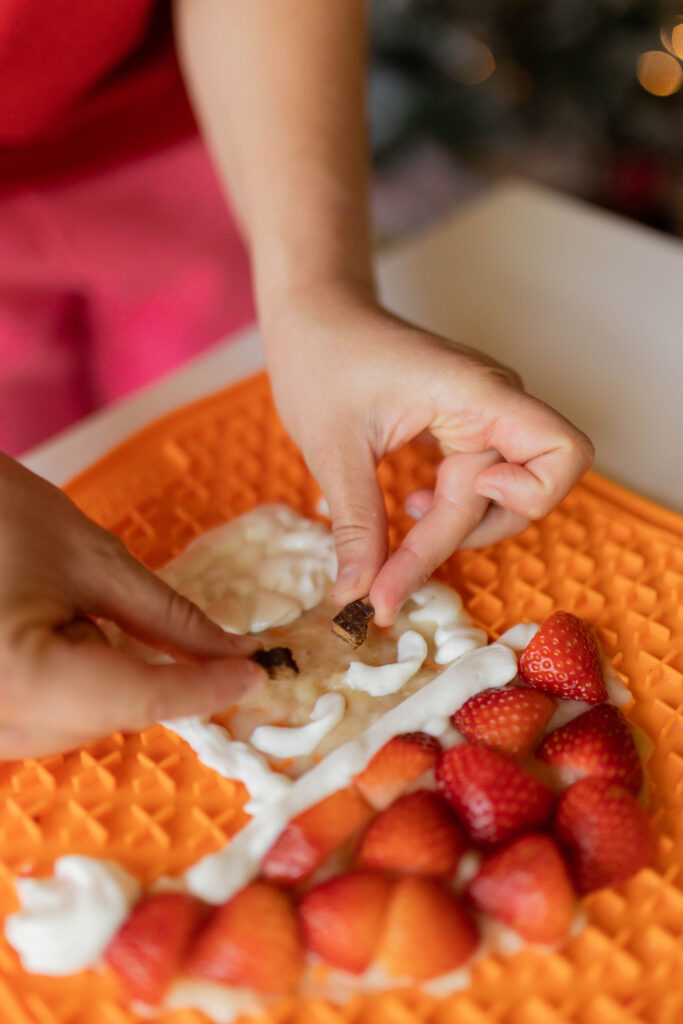 Strawberry banana frozen yogurt dog treats dog lick mat ideas sparkles and sunshine blog