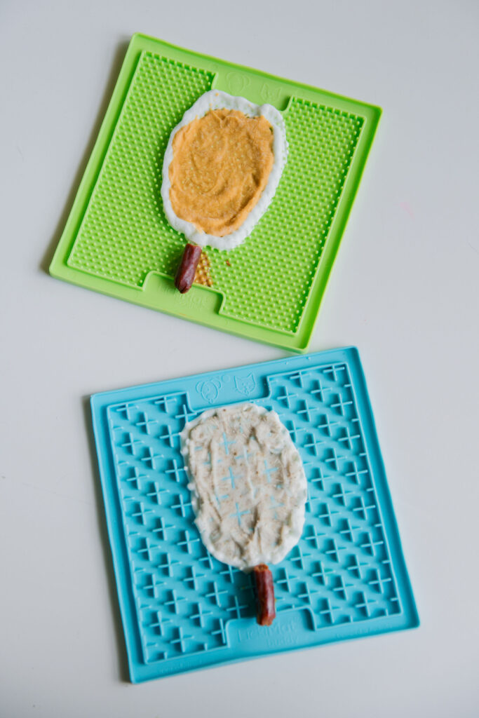Dog popsicle recipe dog lick mat idea sparkles and sunshine blog