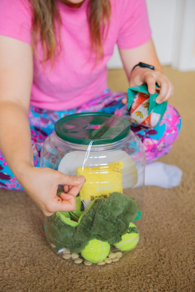 Homemade dog puzzle with pretzel container sparkles and sunshine blog