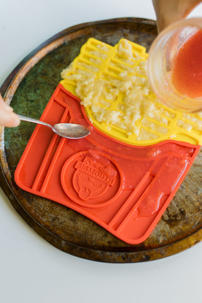 Strawberry banana dog lick mat recipes sparkles and sunshine blog